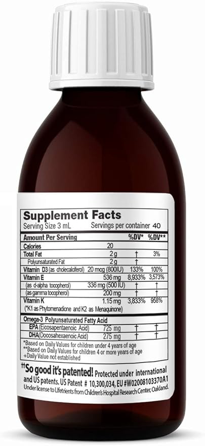 – Speak+D Pure Oil – Natural Lemon – 4.05 oz – Pediatrician Formulated to Support Children with Special Nutritional Requirements – Enhanced with Omega-3, Vitamin E, Vitamin D & Vitamin K