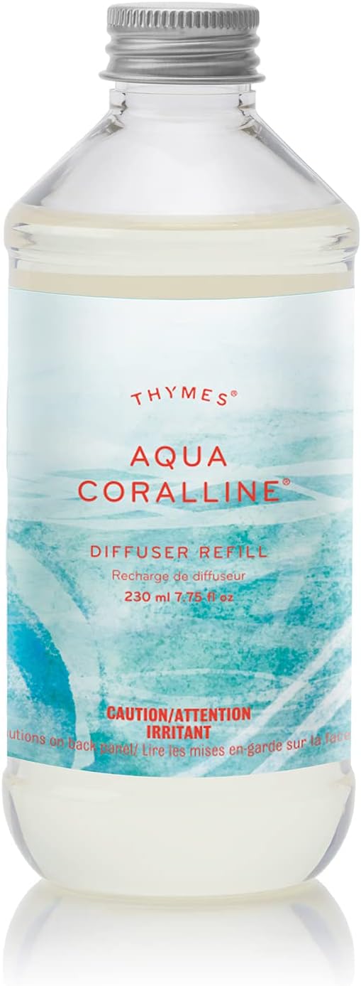 Thymes Aqua Coralline Reed Diffuser Oil - Room Fragrance Oil - Flameless Home Fragrance - 7.75 Fl Oz