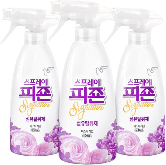 PIGEON Fabric Refresher, White Floral & Peach, Odor Eliminator for Home, Couch Spray Deodorizer, Fabric Refresher Spray for Furniture, Bed, Clothing, Curtains, Mystic Rain – Pack of 3