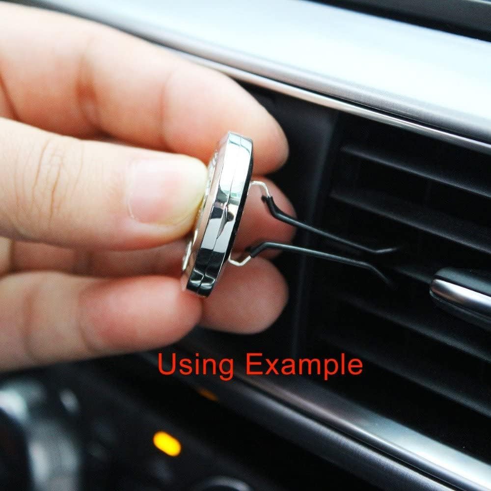2Psc Car Essential Oil Diffuser Locket Tree of Life Pattern Stainless Steel Car Air Fresheners Vent Clips Decorative