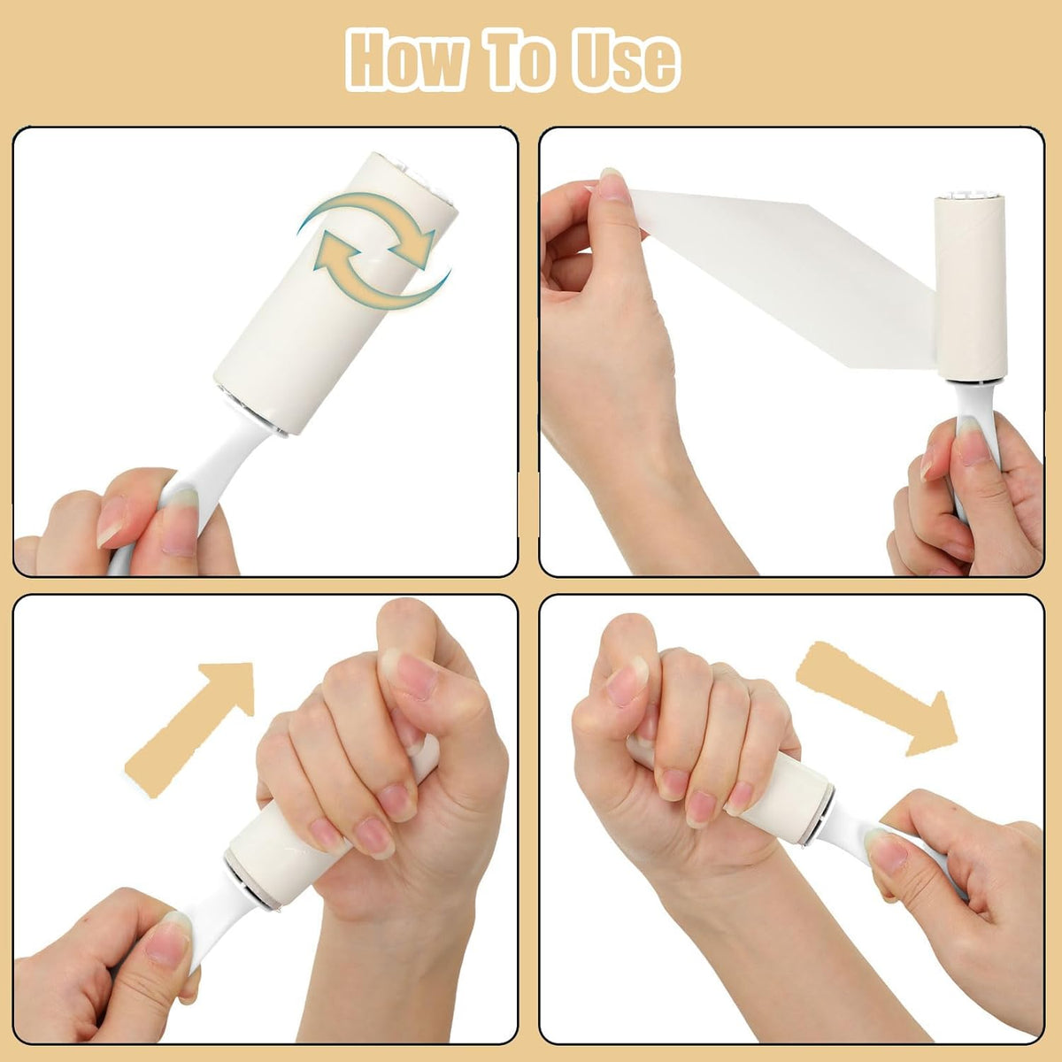 Lint Rollers for Pet Hair Extra Sticky, 400 Sheets Mega Value ，Clothing Hair Remover, Dog and Cat Hair Remover, Sofa Hair Roller, Hair Remover for Clothes, Furniture, and Carpets