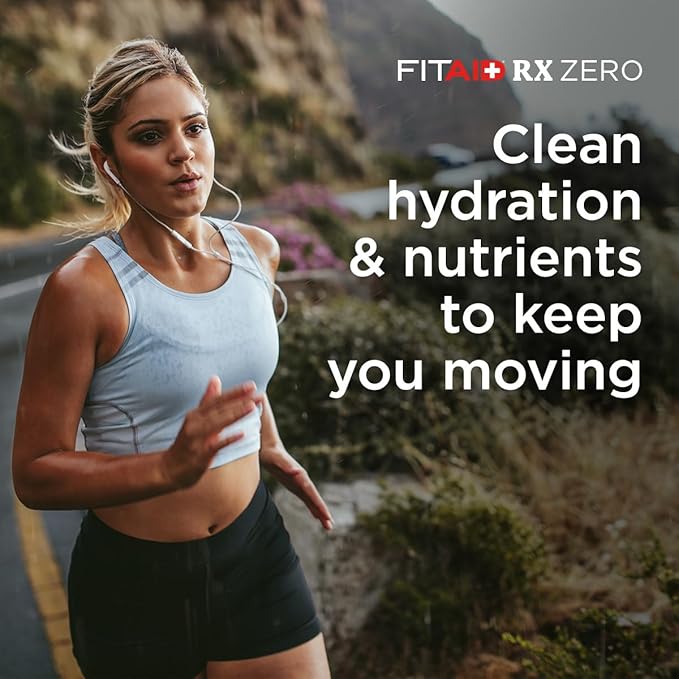 FITAID RX Zero Sugar, Encapsulated Creatine, Workout Recovery Drink, All-In-One Blend, BCAAs, Glucosamine, Turmeric, B-Complex, Naturally Sweetened, Juicy Apple, 12 Fl Oz (Pack of 12)