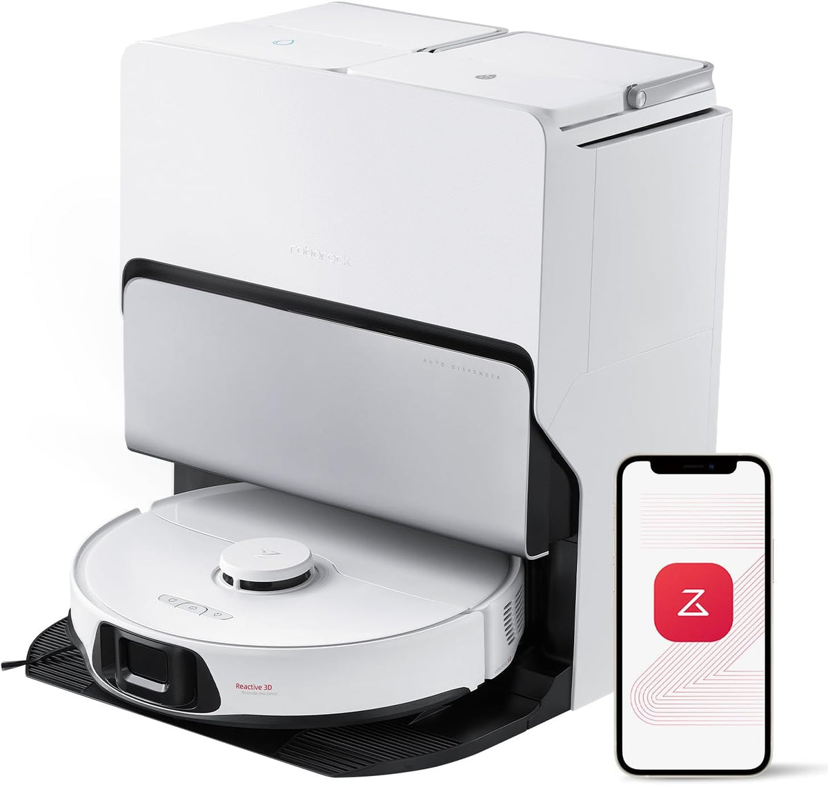 roborock S8 Max Ultra Robot Vacuum and Mop, All-in-One Dock, PreciSense LiDAR Navigation, Smart Dirt Detection, Self-Emptying, 8000Pa Suction for Various Floors, 20mm Auto Lifting for Carpet, White