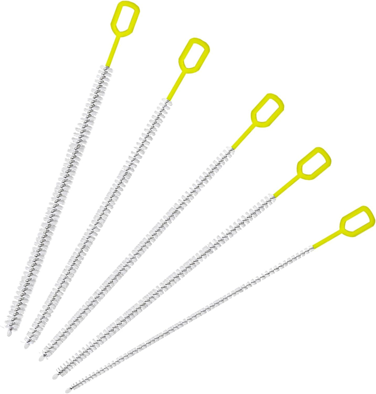Straw Cleaner Brush Set – 10 Inch, 5 Sizes (4–12mm) Nylon Bristles – Heavy-Duty, Non-Scratch, Easy-Grip Handle – for Reusable Straws, Baby Bottles, Sippy Cups & Pipes