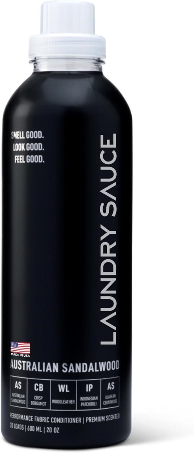 Laundry Sauce - Laundry Fabric Softener (Australian Sandalwood) Luxury Fragrance, Softens & Preserves Fabric, Reduces Wrinkles, 19 Fl Oz