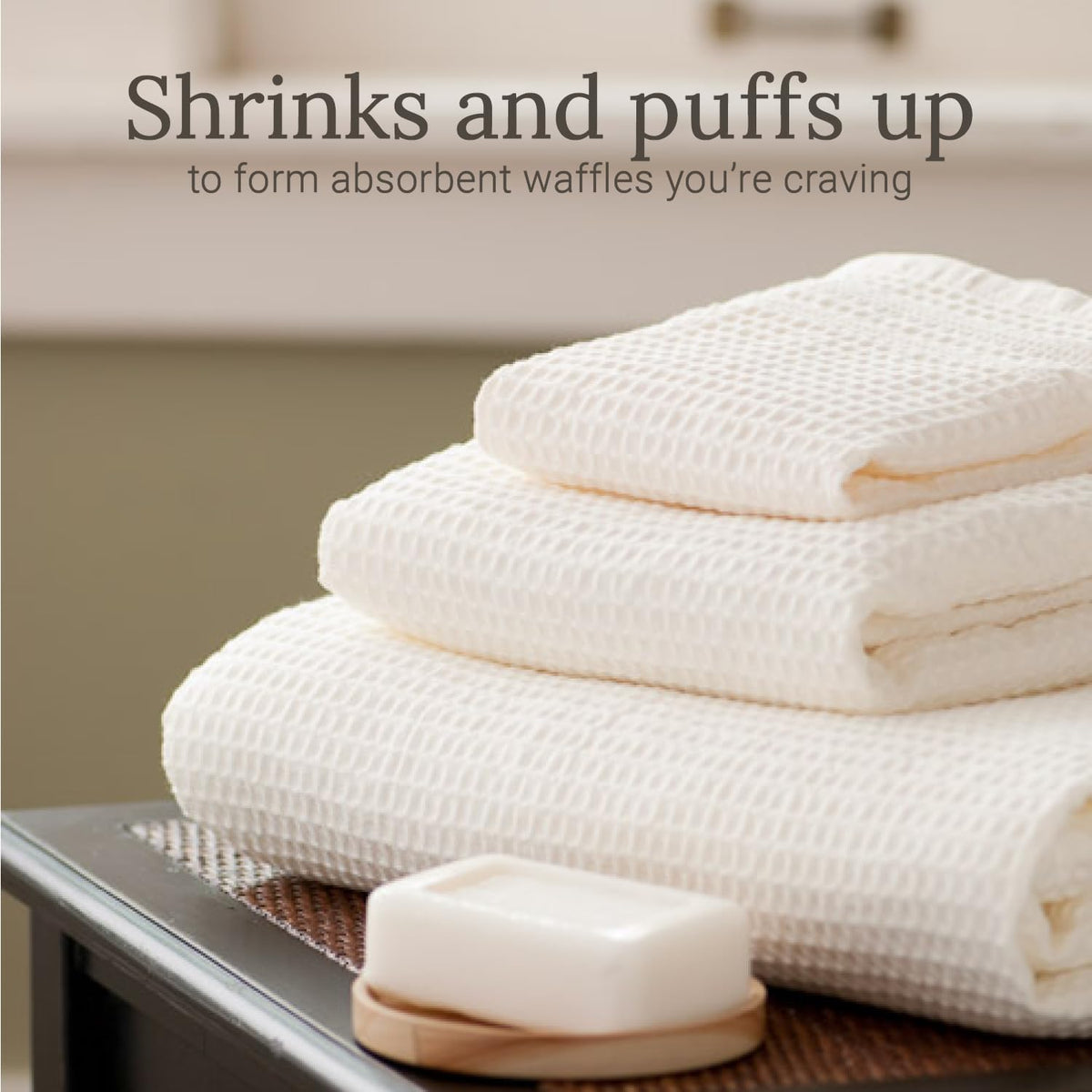 GILDEN TREE Waffle Bath Sheet Large Bath Towels Quick Dry Thin Body Towels, 40x80 Oversized Bath Towels for Adults, 2 Pack Bath Sheet Set, Classic Style (Cream)