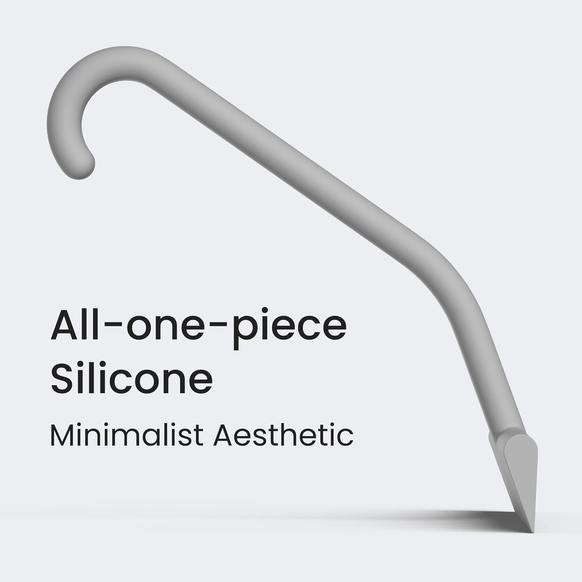 dancemoon JustHang Shower Squeegee for Glass Doors, All-One-Piece Silicone with Built-in Hook Design for Easy Hanging and Cleaning, 10 Inch Gray