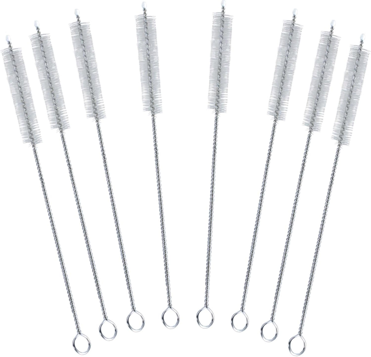Long Straw Cleaner Brush Set Travel: 8 Pack Straw Brush Cleaner for Cleaning Straws, Stainless Steel & Bendable Nylon Brushes - Durable & Rust Resistant Cleaning Solution for Home and Office