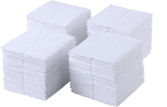 Glynniss Kitchen Dish Cloths Highly Absorbent Dish Rags 100% Cotton Wash Cloths for Washing Dishes (White, 50)