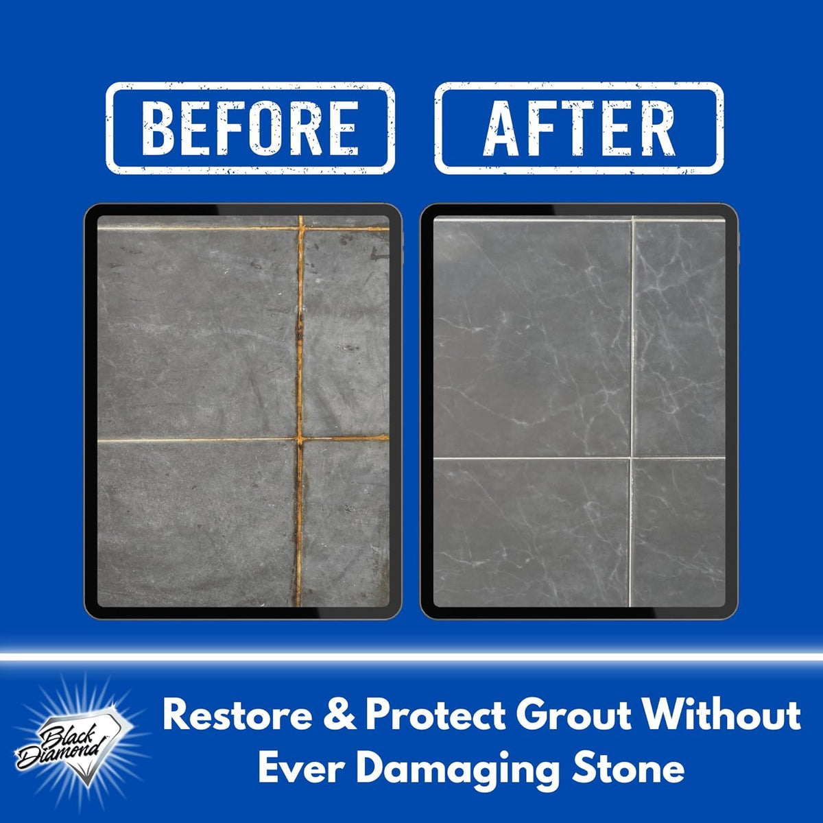 Ultimate Grout Cleaner for Tile Floors Blasts Away Years of Dirt and Grime. Heavy Duty Spray Cleaning Solution. Safe for Colored Grout and Natural Stone. Professional Results 2-QTS W Brush