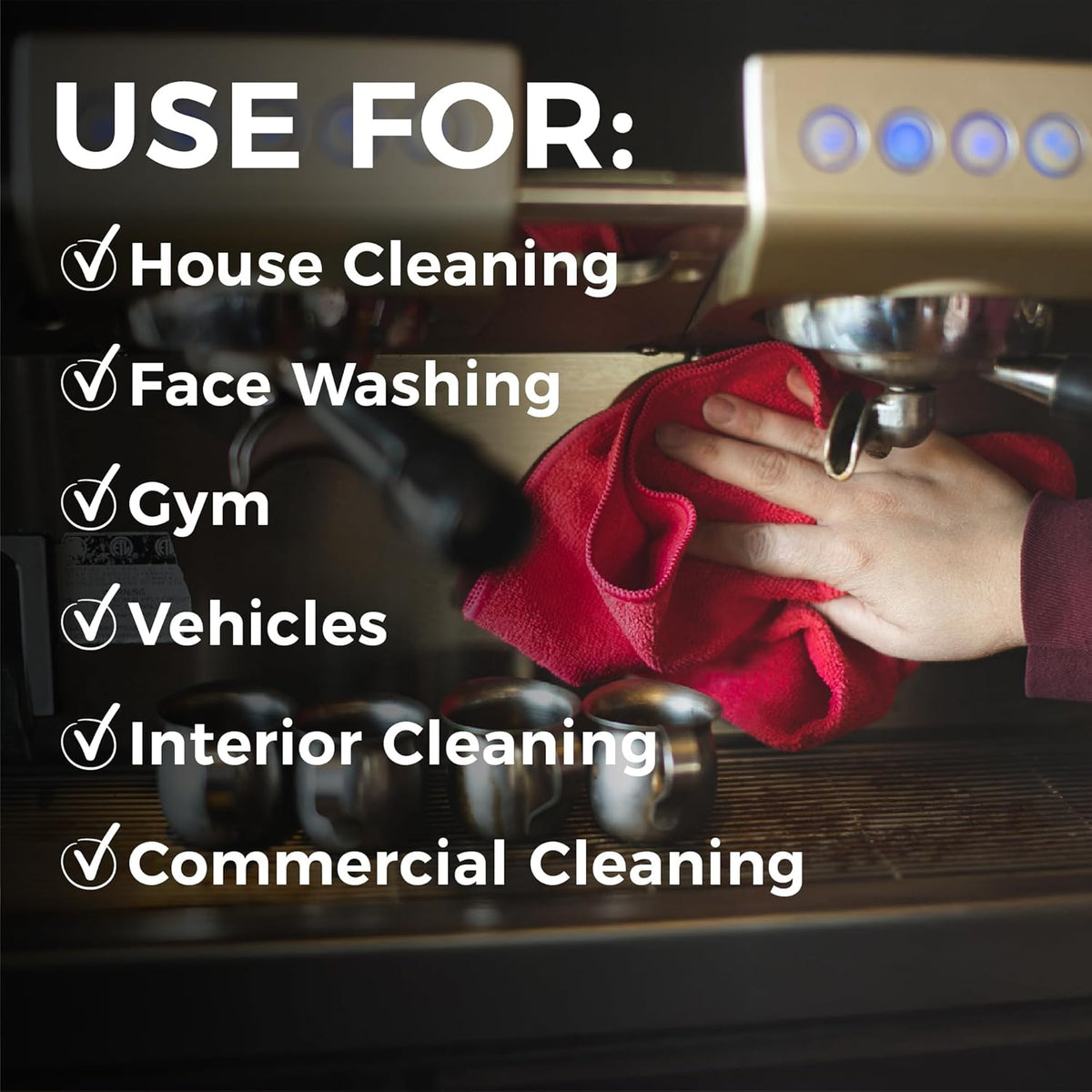 The Rag Company - All-Purpose Microfiber Terry Cleaning Towels - Commercial Grade, Highly Absorbent, Lint-Free, Streak-Free, Kitchens, Bathrooms, Offices, 300gsm, 10in x 10in, Midnight (20-Pack)