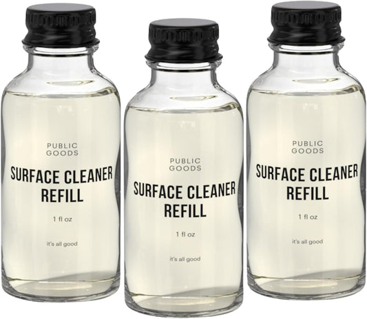 Public Goods Multi Surface Cleaner Refill | All Purpose Cleaner Refill for Floors, Tile, Countertops | Multi Purpose | Cruelty Free | Scented with Jasmine Essential Oils | 3 Pack - 24 Oz Diluted