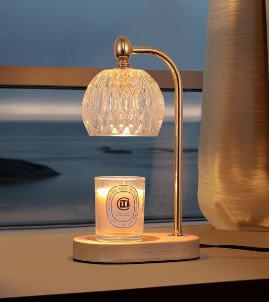 Candle Warmer Lamp with Timer and Dimmer,Flameless Electric Wax Melt Warmer for Jar Candles With 2 Bulbs,House Warming Gifts,Mother's Day/Birthday/Christmas Gifts For Mom/Wife,Home Decor Lamp