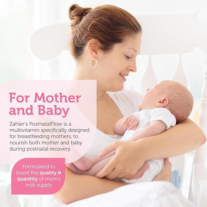 Zahler Postnatal Vitamins for Women - Breastfeeding Supplements for Moms - Lactation Supplement Support with Milk Thistle, Fenugreek, Raspberry Leaf - Non-GMO Kosher Postpartum Vitamins (120 Tablets)