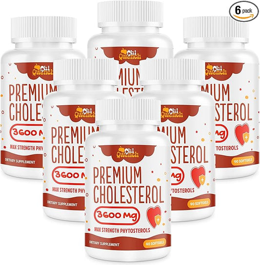 3600 MG Cholesterol Supplements with Plant Sterols, Niacin, Red Yeast Rice, Citrus Bergamot, Garlic, Cholesterol Supplement Support Normal Cholesterol Levels, 540 Softgels