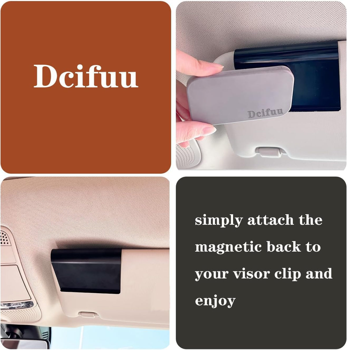 Teak Air Freshener, Stone Scent Starter Kit, Odor Eliminator - Car Visor Clip (Pack of 1 - Teak Scent)