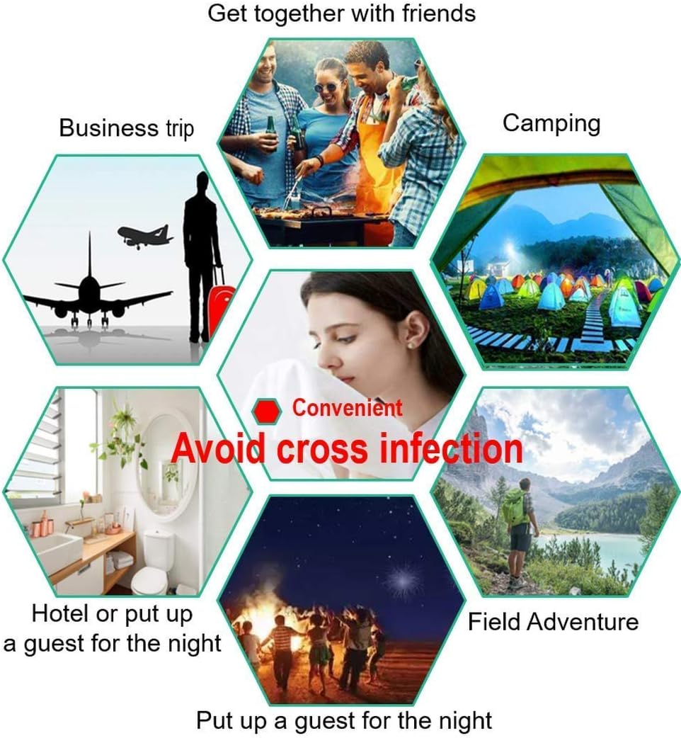 Premium Compressed Towel Tablet, Essential Face Washcloths for Travel, Camping, Hiking, Sports and Beyond, Portable Disposable Thicker Larger, Pure Cotton, 20PCS