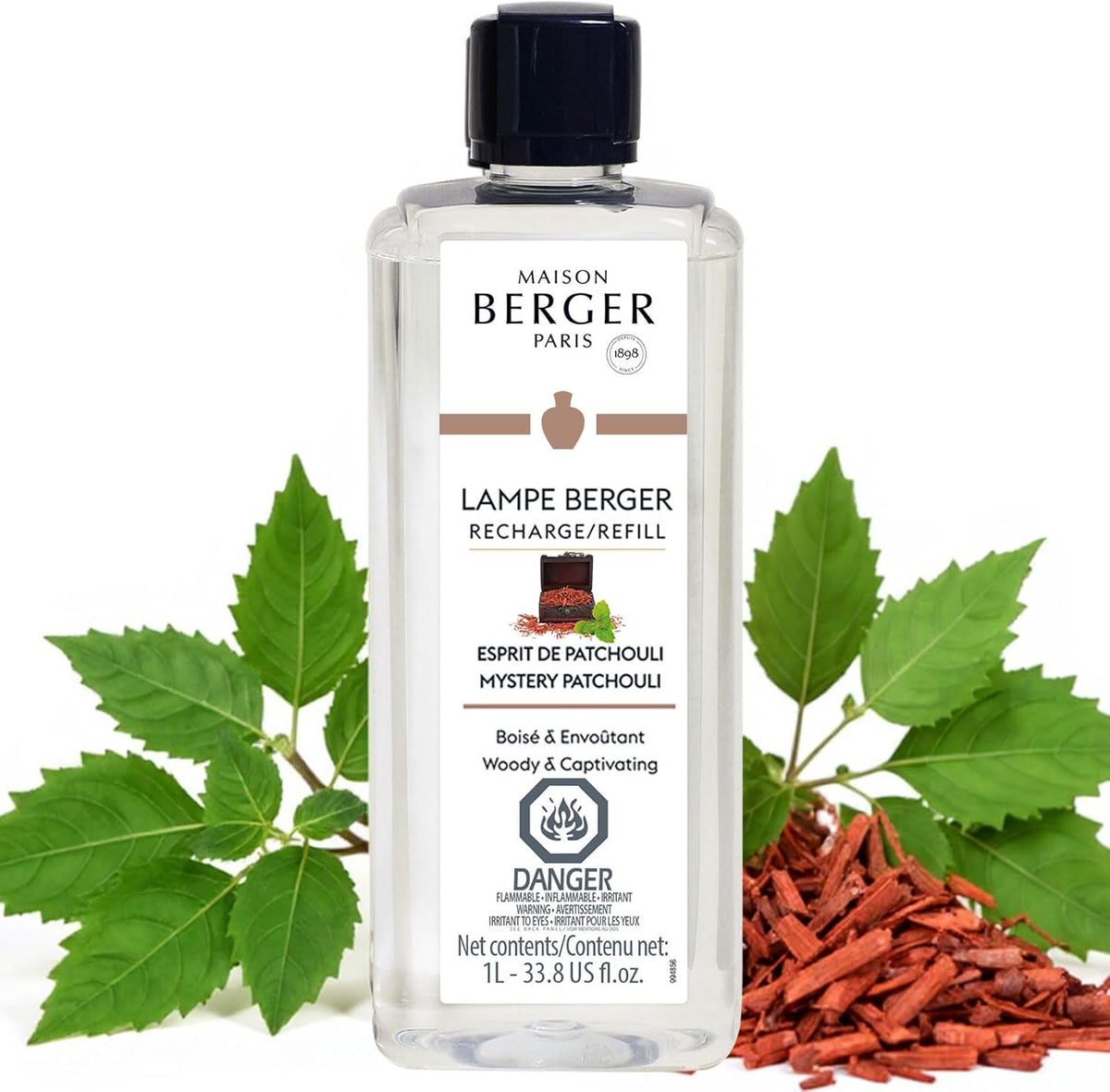 Mystery Patchouli - Lampe Berger Fragrance Refill for Home Fragrance Oil Diffuser - 33.8 Fluid Ounces - 1 Liter