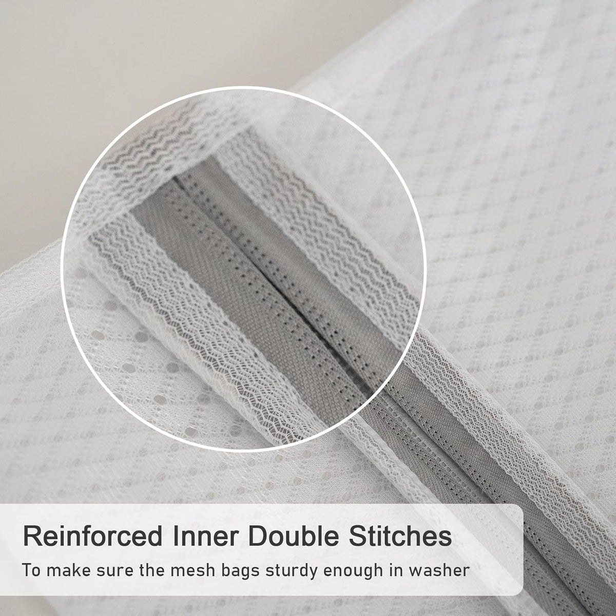 Polecasa 3Pcs 12 x 16 Inches Extra Durable 125g Diamond Mesh Laundry Bags with Sturdy Zipper for Delicates, Protect Clothes in Washing Machine, Laundry Room Essentials for College, Dorm (3 Medium)
