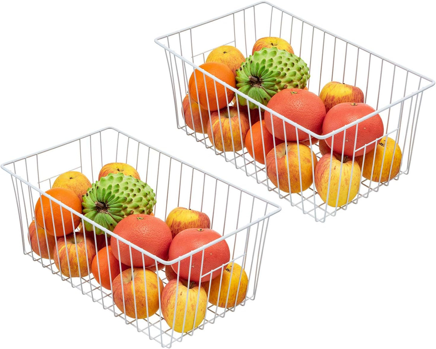 16inch Upright Freezer Organizer Baskets for 13-14,16-21 cu.ft Standup Freezer, Settle freezer chaos and reduce food waste effectively, Durable, Fully Use Space, Improve Air Circulate,Pack 4