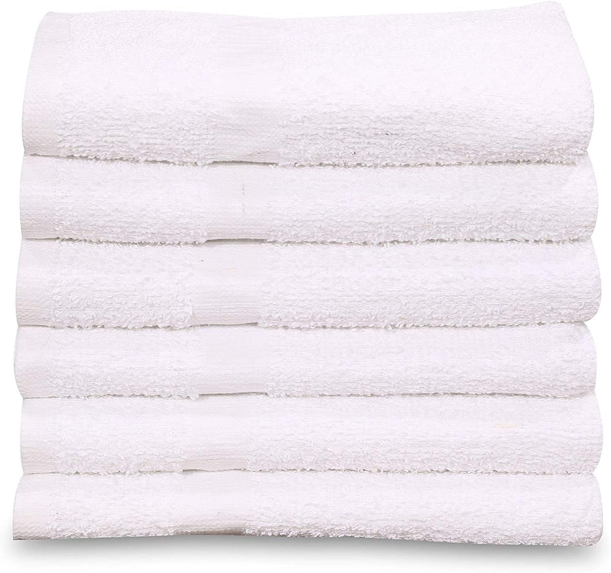GOLD TEXTILES New Cotton Blend White Restaurant Bar Mops Kitchen Towels (12, White)