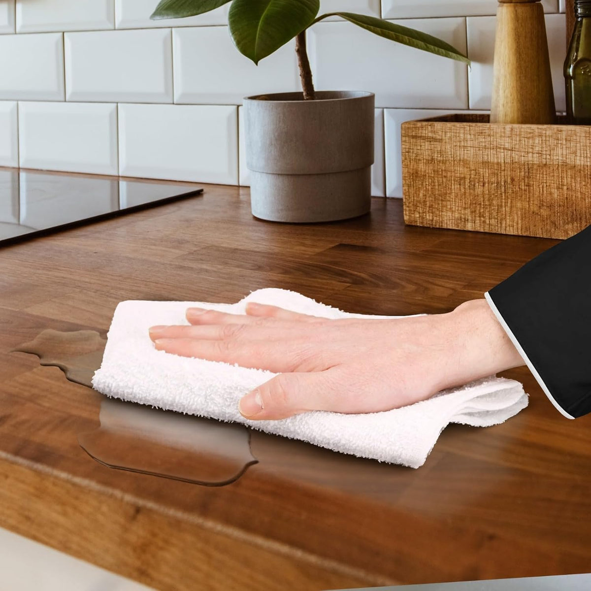 Avalon Towels Terry Bar Mop Towels (Value Pack of 60) Size 16"x19" – Absorbent and Durable, Multipurpose Cleaning Rags, Cotton Cleaning Cloths, Terry Cloth Rags, Reusable Shop Rag