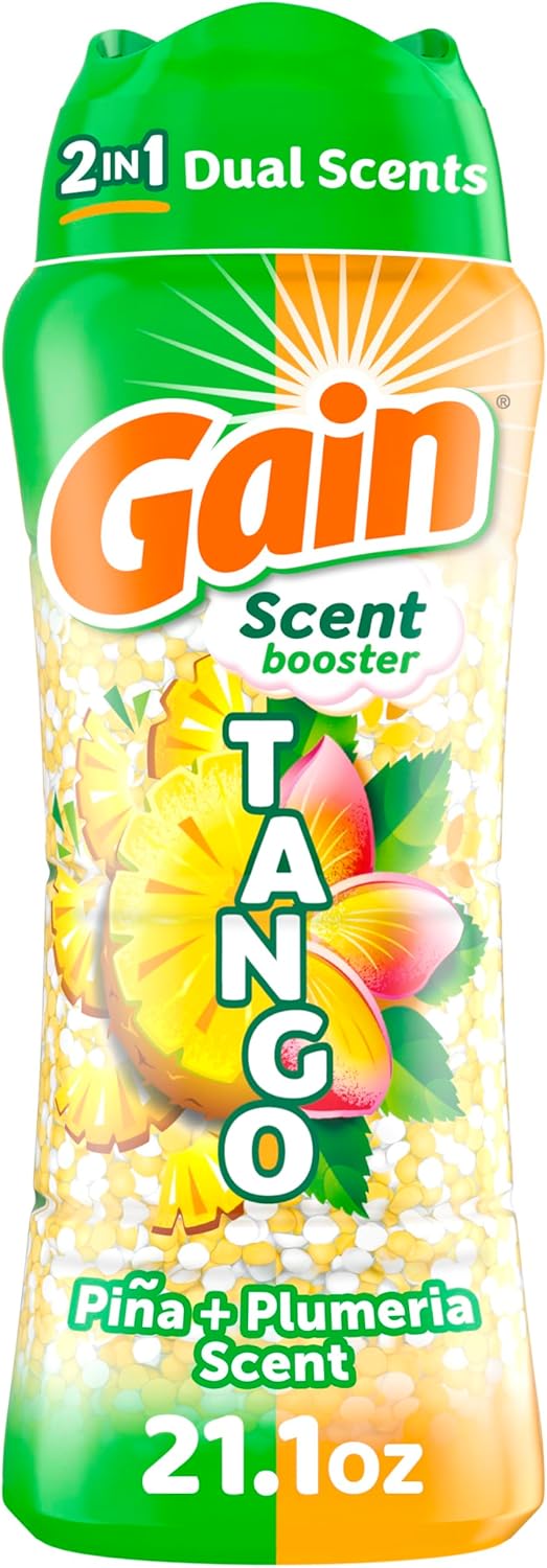 Gain Tango 2-in-1 Laundry Scent Booster Beads, Piña and Plumeria Scent, Laundry Beads with Dual Scents Plus All Day Freshness
