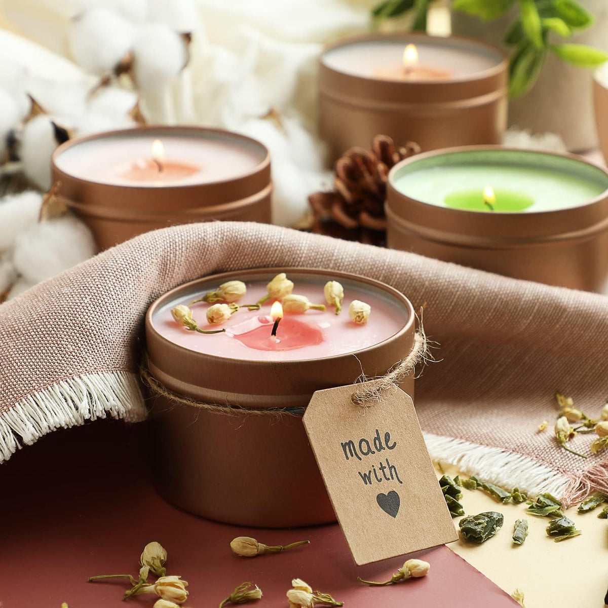 Hearth & Harbor Organic Soy Candle Wax for Candle Making, 2 lbs Natural Candles Making Supplies, Beeswax-Free, Paraffin-Free, Pure Soy Wax Flakes Perfect for Candles, Tealights and Melts