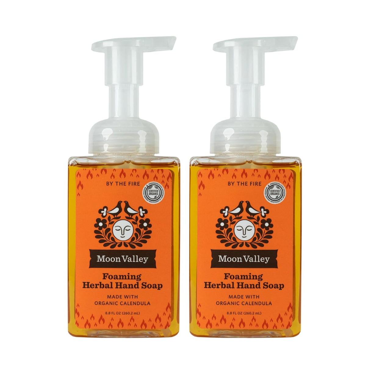 Moon Valley Herbal Foaming Hand Soap, Vegan (By the Fire, Recyclable Bottle)