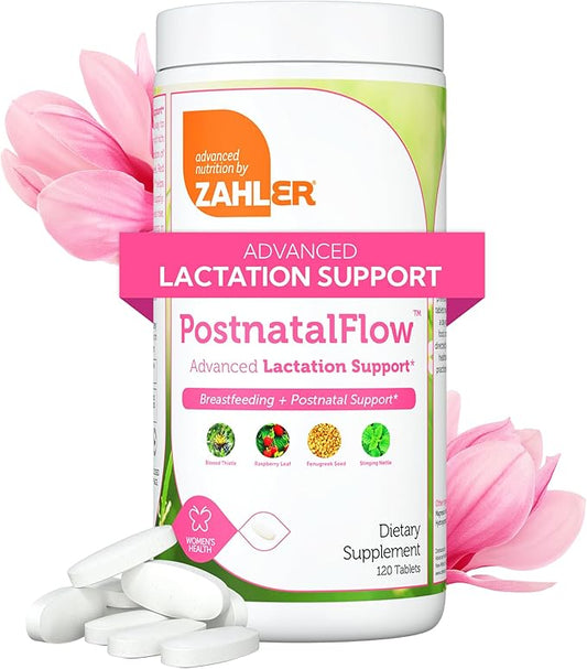 Zahler Postnatal Vitamins for Women - Breastfeeding Supplements for Moms - Lactation Supplement Support with Milk Thistle, Fenugreek, Raspberry Leaf - Non-GMO Kosher Postpartum Vitamins (120 Tablets)