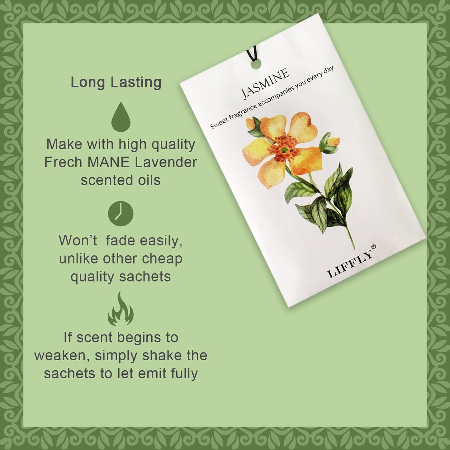 14 Packs Scented Sachets for Drawers and Closets Lavender, Rose, Jasmine, Ocean, Vanilla, Sandalwood, Gardenia 7 Scent Gift Box