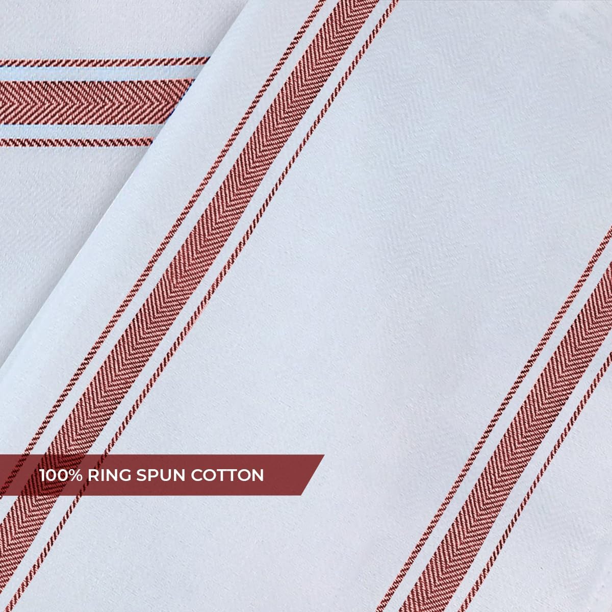 Dish Towels Set (Value Pack of 15) Size 15x25 Inch, 100% Cotton Soft & Absorbent Linen Kitchen Towels, Tea Towels, Reusable Cleaning Cloths for Household Cleaning (Red)