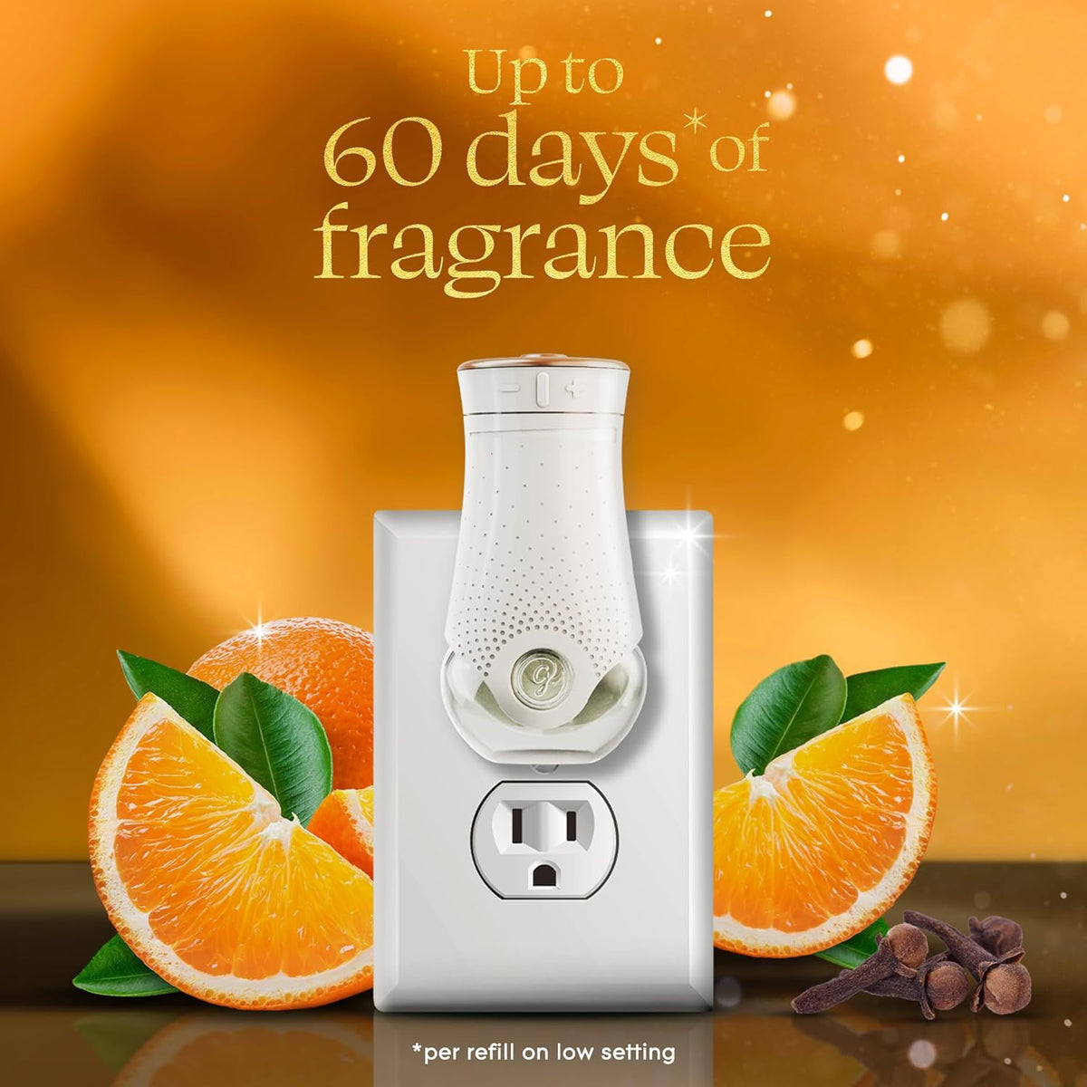 Glade PlugIns Refills Air Freshener, Orange Zest & Clove, Scented and Essential Oils for Home and Bathroom, 0.67 Fl Oz, 5 Count