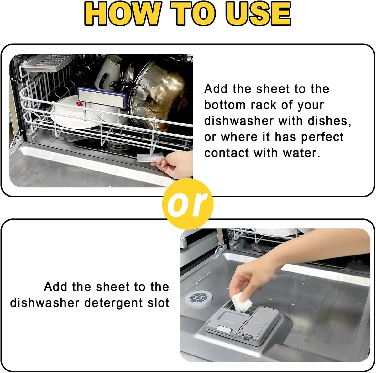 Eco Dishwasher Detergent Sheets Up To 160 Loads, Citrus Lemon Scent Plastic Free Dishwashing Soap Strips With High Efficient Solid Enzyme, Leaving Dishes Sparkling Clean