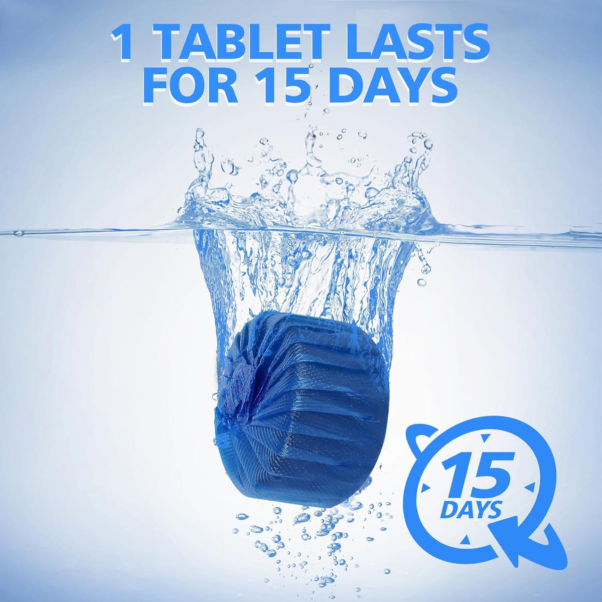USKICH 40 Pack Toilet Bowl Cleaner Tablets,Blue Automatic Toilet Tank Cleaners, Long-Lasting Household Toilet Cleaners,Toilet flush Cleaning & Deodorizer