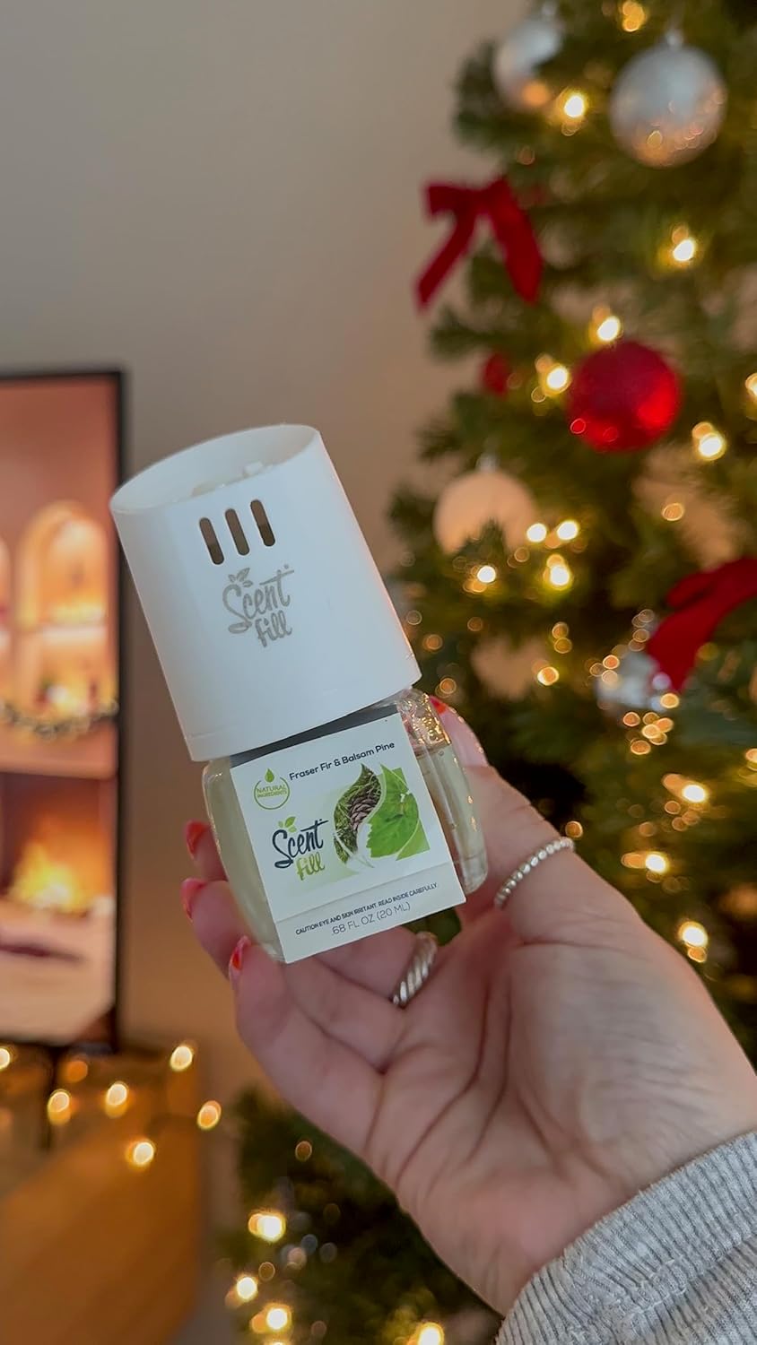 Scent Fill Fraser Fir Plug in Air Freshener, Scented Oil Refills, 2 Refills + Diffuser