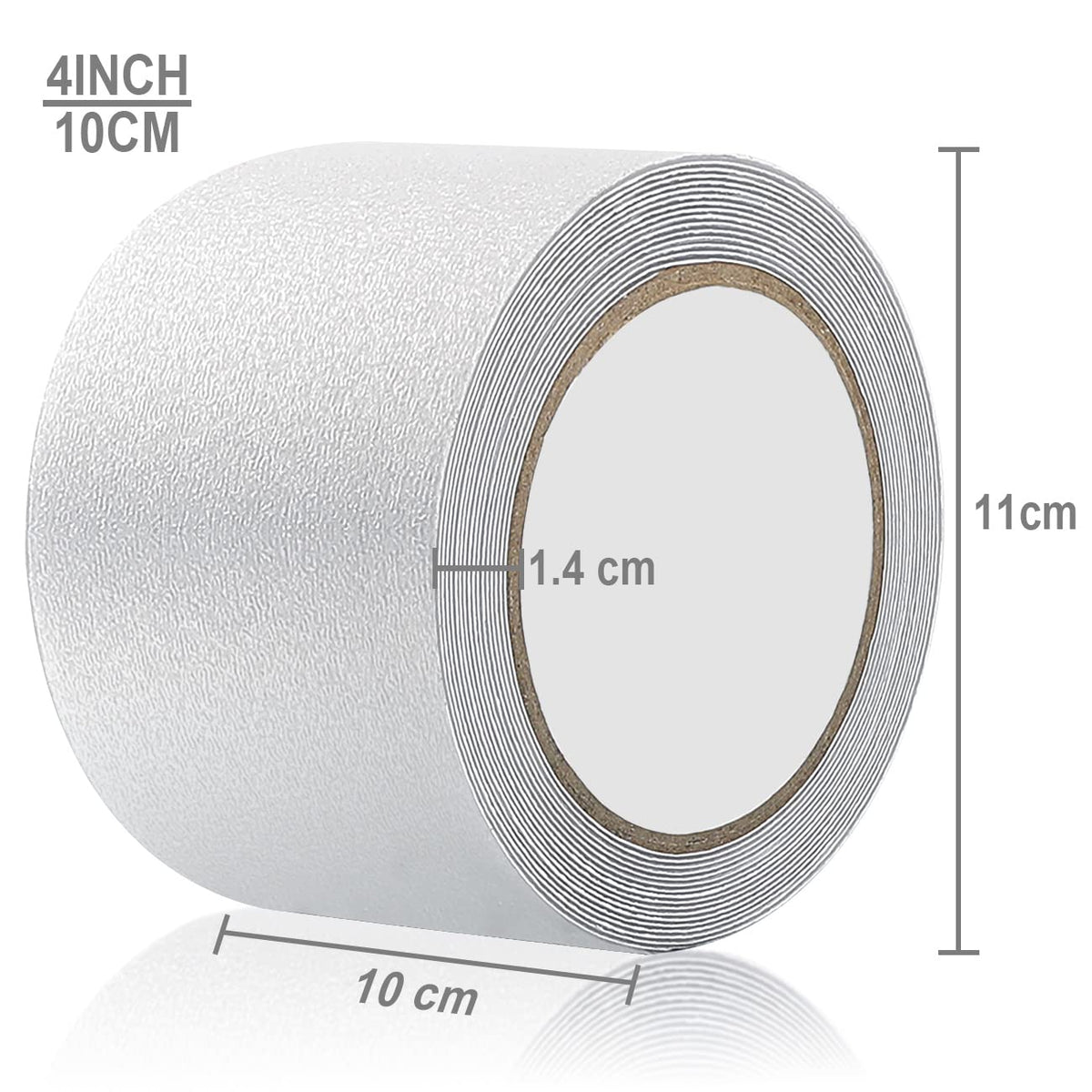 Anti Slip Tape Transparent, More Clear and Comfortable Safety Track Tape (4" Width x 190" Long, Clear)