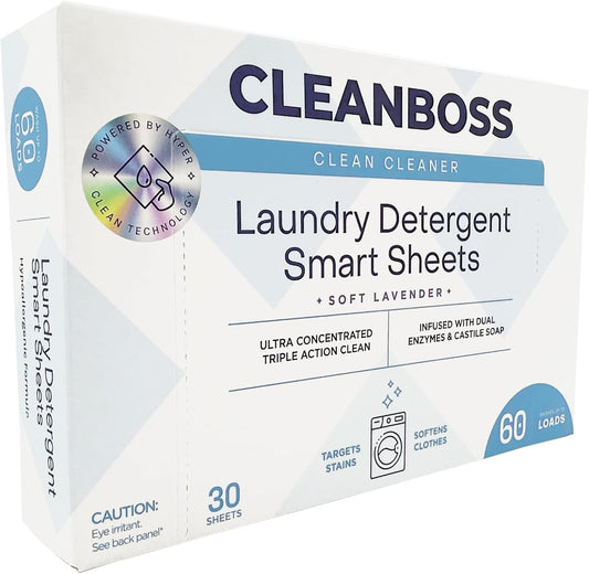 CleanBoss Laundry Detergent Smart Sheets - 30 Sheets