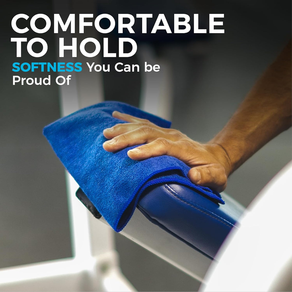 The Rag Company - All-Purpose Microfiber Terry Cleaning Towels - Commercial Grade, Highly Absorbent, Lint-Free, Streak-Free, Kitchens, Bathrooms, Offices, 300gsm, 12in x 12in, Midnight (12-Pack)