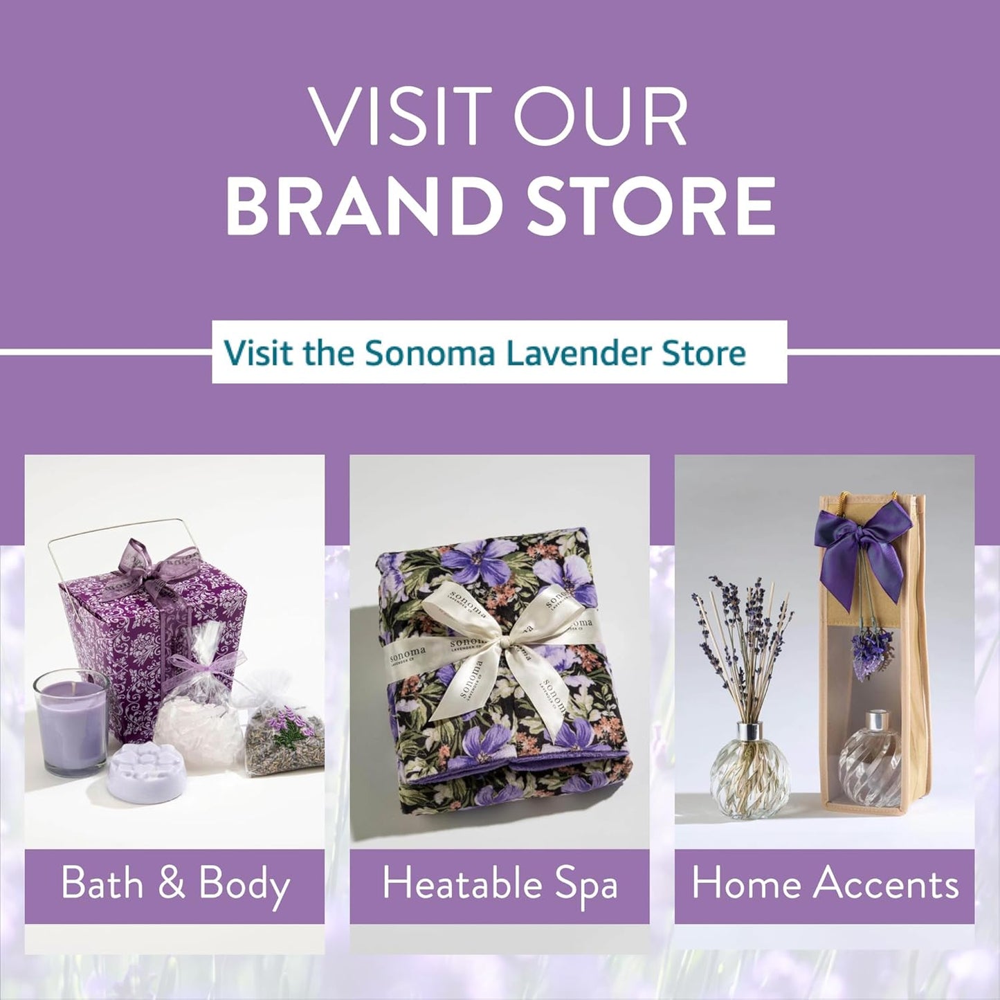 Sonoma Lavender Dried Lavender Sachets by The Yard for Drawers and Closets, Natural Air Freshener for Home, Car, Bag, Room, and Closet