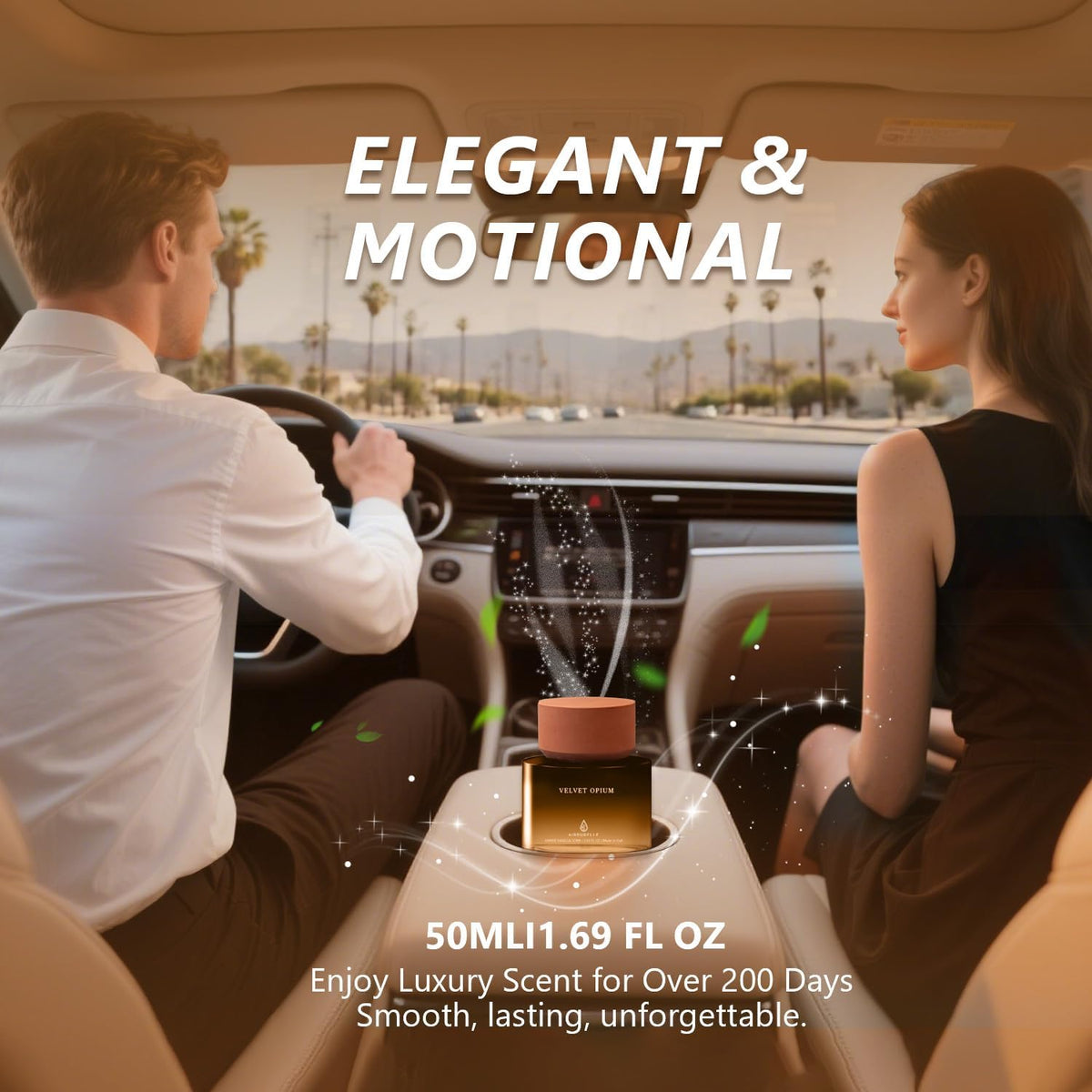 Car Air Freshener Cup 50ml Car Air Fresheners Woody Citrus Diffuser - SA30 Fragrance Oil Air Diffuser for Car, 180+ days Long Lasting Fragrance, 1.7 FL OZ/50ML Made in USA Car Air Fresheners