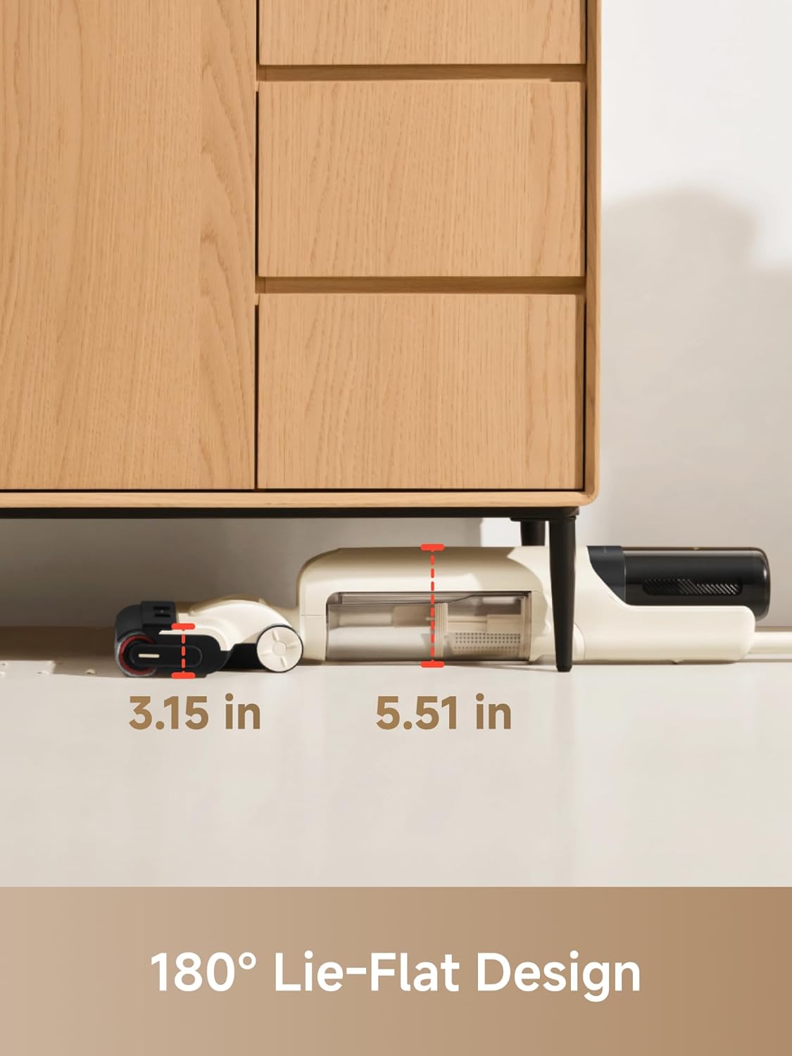 MOVA K30 SE Wet Dry Vacuum Cleaner, 180° Lie-Flat Reach Smart Vacuum Mop, 0 in Dual-Edge Cleaning, one-press self-cleaning, Lightweight, Powerful 18000Pa Suction Floor Cleaner for Hard Floors Pet Hair
