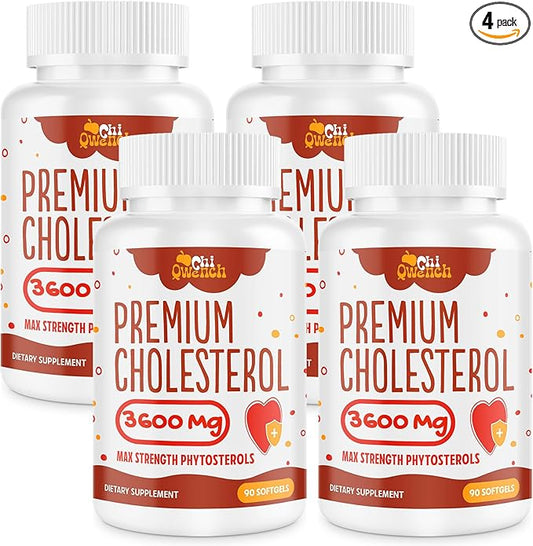 3600 MG Cholesterol Supplements with Plant Sterols, Niacin, Red Yeast Rice, Citrus Bergamot, Garlic, Cholesterol Supplement Support Normal Cholesterol Levels, 360 Softgels