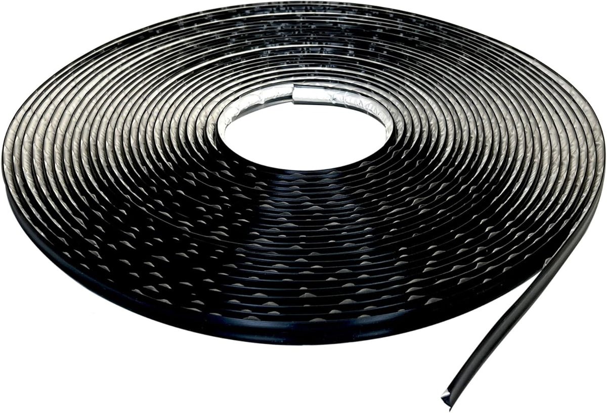 InstaTrim The Original Flexible Trim - 50ft Black 3/4" Wide Caulk Tape - Adhesive Trim with Many Uses Including Caulking for Bathtubs, Sinks, Counters, Tile, Floors - Made in USA