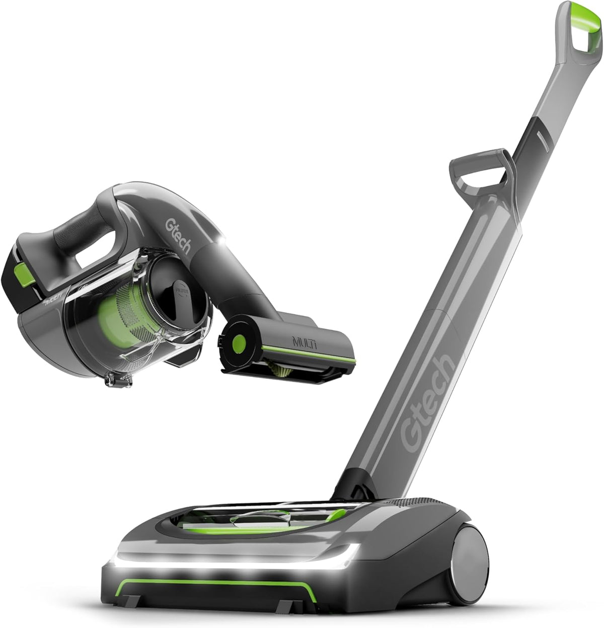 Gtech AirRam MK2 and Multi MK2 Cordless Vacuum Cleaner Bundle - Includes The AirRam 2 Upright and The Multi Portable Handheld - Rechargeable 22V Lithium Ion Battery - Perfect for Stubborn Pet Hair
