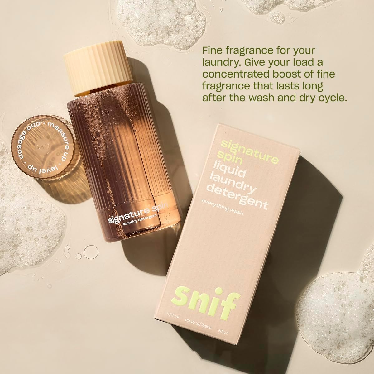 Snif Signature Spin Scent Booster, Classic, Clean and Crisp Scent, 25 Loads, Non-Irritating to Skin, Clean, Non-Toxic, Vegan, Cruelty Free, 8.5oz