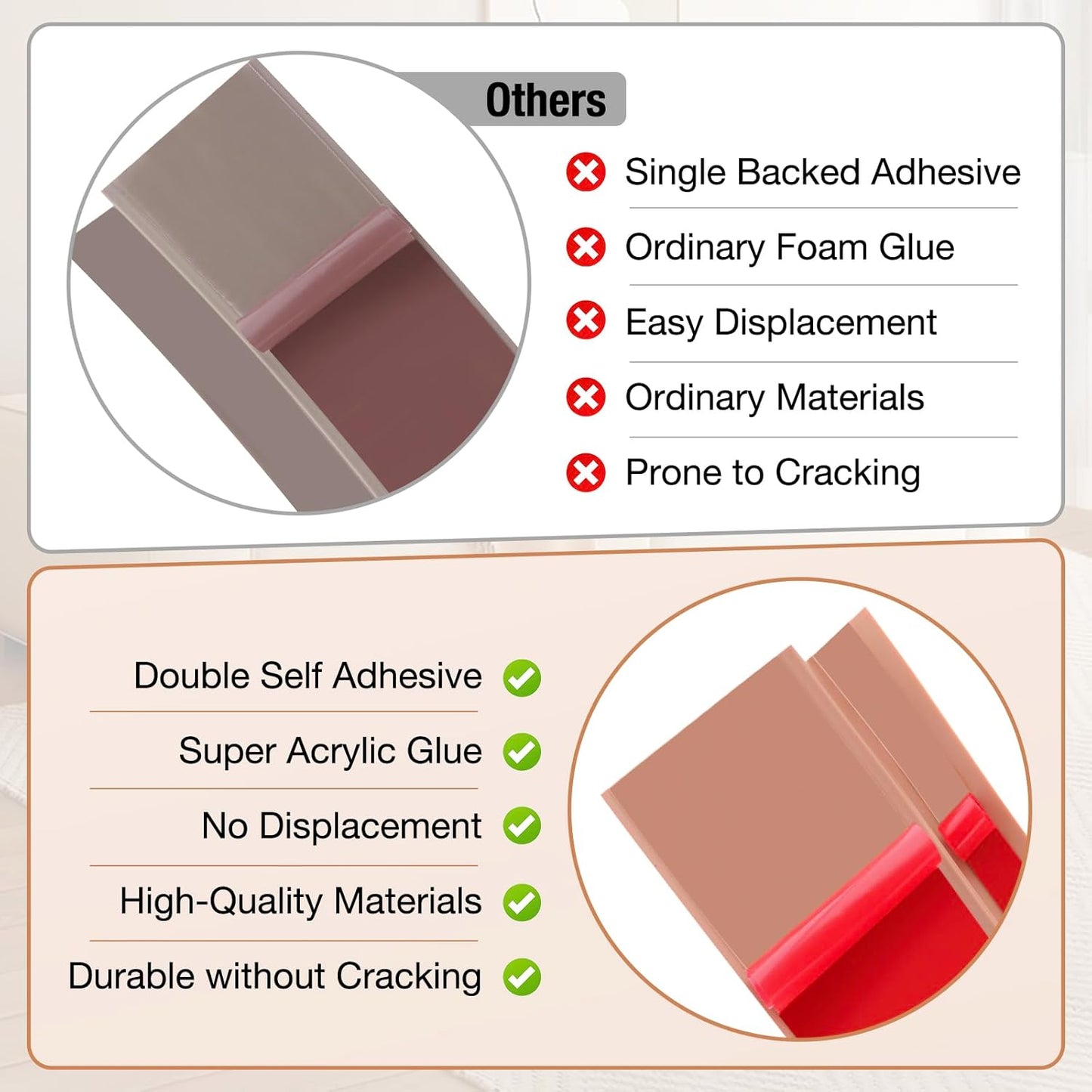 Floor Transition Strip Self Adhesive Vinyl Door Threshold for Doorways Carpet Edging Trim Overlap Edge Reducer for Laminate Floor, Carpet, Tile (Grayish Brown Wood Grain, 1/5" to 2/5", 10Ft)
