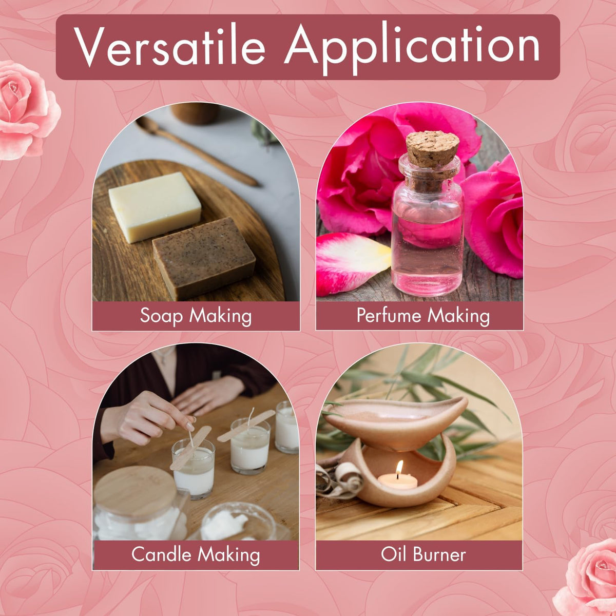 G's Breeze Rose Diffuser Oil Refill - Enchanting Aroma of Blooming Roses – Create a Romantic, Luxurious Atmosphere – Ideal for Home & Office – Long-Lasting Floral Fragrance - 60 ML