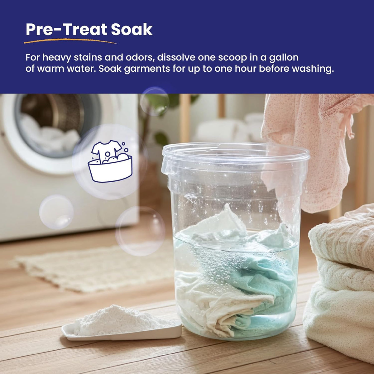 Good Natured Brand | Natural Enzyme Laundry Booster | Stain & Odor Remover | Hypoallergenic, Safe for Sensitive Skin | Eco-Friendly | Fragrance-Free | 47oz, 94 Loads