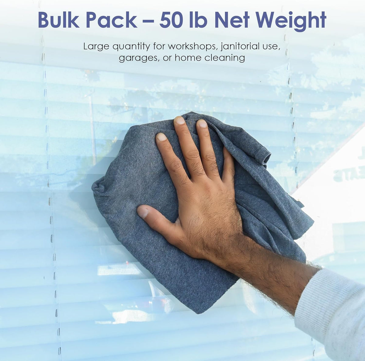Huck & Terry Tshirt Bag of Rags Multicolored (1,000 LBS, 20x Bales), Cotton Blend, Paint Rags and Multipurpose, Kitchen, Auto, Staining Wiper, Shop Cloths Bulk, Lint Free Absorbent Washable, 20 Bags